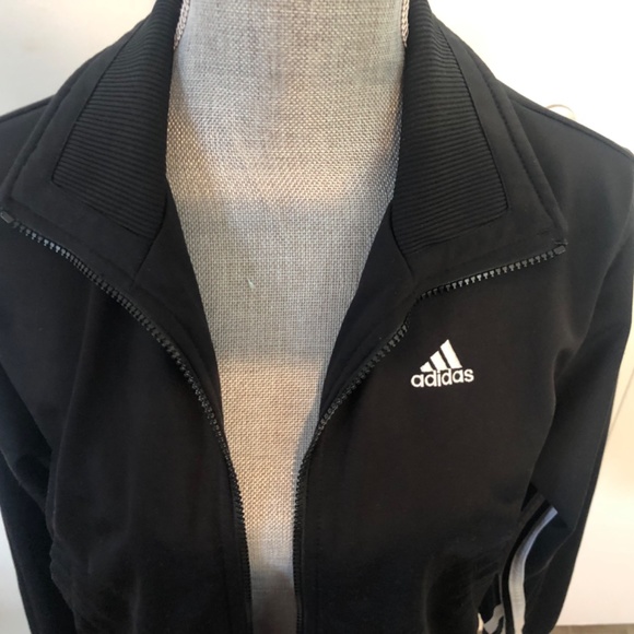 🕘 ADIDAS  BLACK JACKET SIDE POCKETS SIZE SMALL - Picture 2 of 6